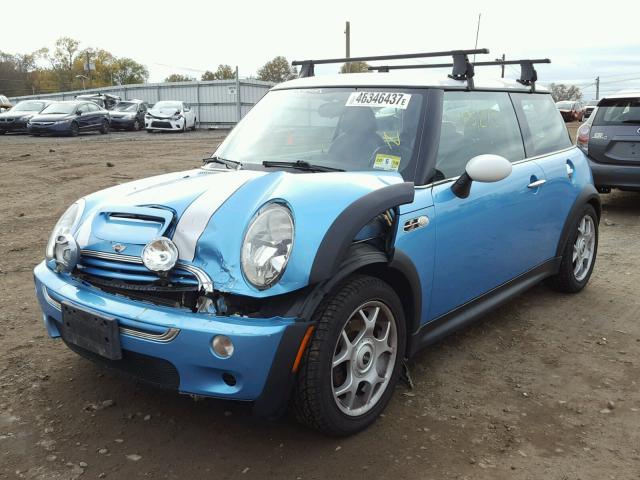 WMWRE33442TD52119 - 2002 MINI COOPER S BLUE photo 2