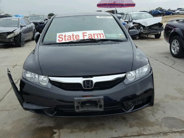 19XFA1F59AE067110 - 2010 HONDA CIVIC LX BLACK photo 9