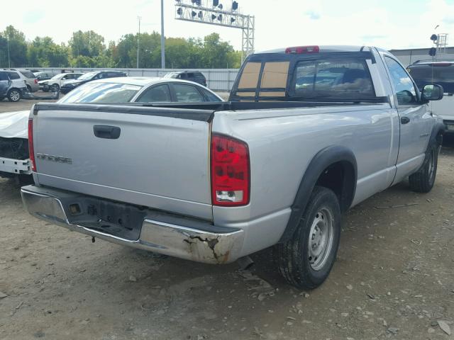 1D7HA16N34J288319 - 2004 DODGE RAM 1500 S SILVER photo 4