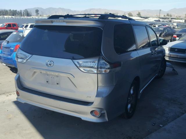 5TDXK3DC1FS676610 - 2015 TOYOTA SIENNA SPO SILVER photo 4