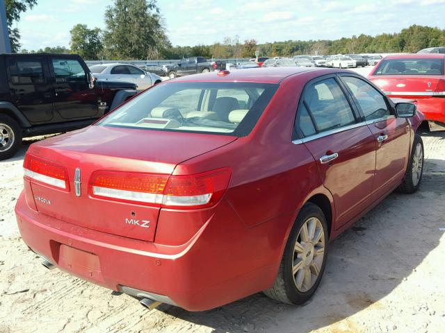 3LNHL2GC5AR754658 - 2010 LINCOLN MKZ ბურგუნდია ფოტო 4