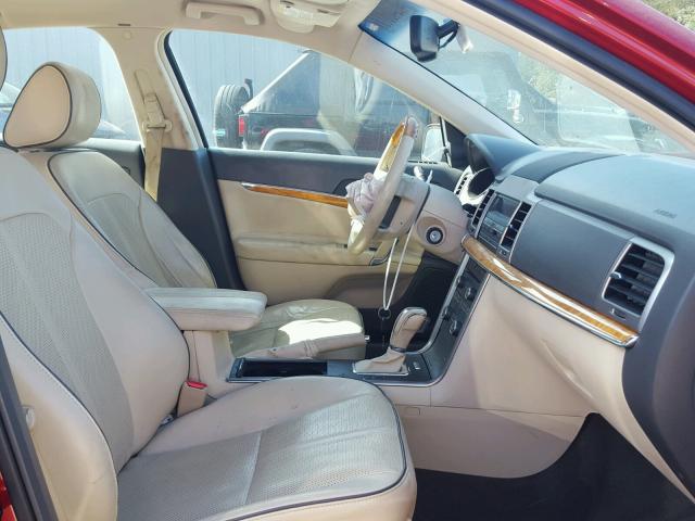 3LNHL2GC5AR754658 - 2010 LINCOLN MKZ ბურგუნდია ფოტო 5