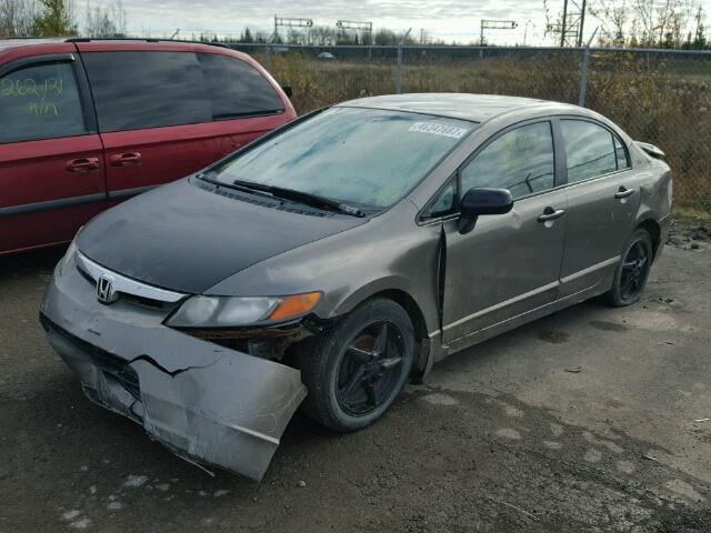 2HGFA15307H025357 - 2007 HONDA CIVIC DX GRAY photo 2