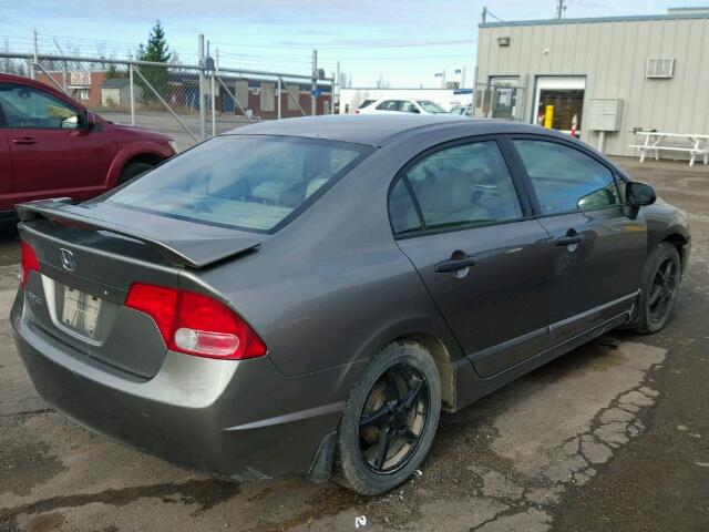 2HGFA15307H025357 - 2007 HONDA CIVIC DX GRAY photo 4