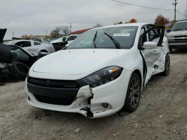 1C3CDFBB2ED868363 - 2014 DODGE DART SXT WHITE photo 2