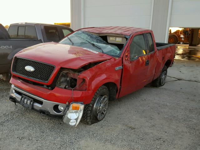 1FTPX14V66FA70517 - 2006 FORD F150 RED photo 2