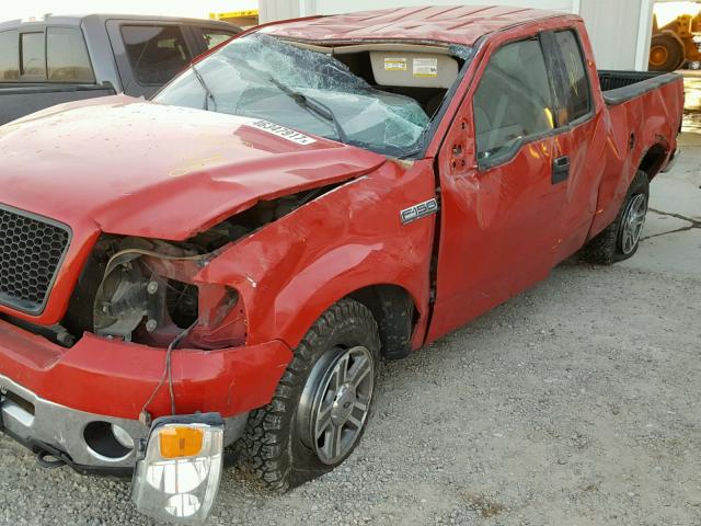 1FTPX14V66FA70517 - 2006 FORD F150 RED photo 9