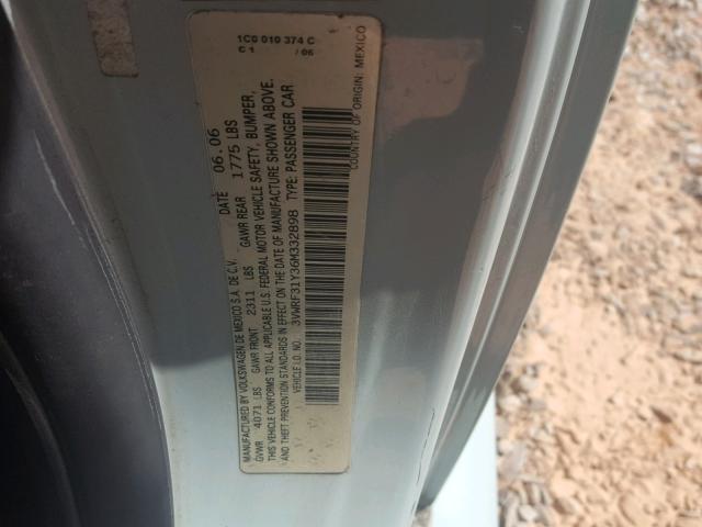 3VWRF31Y36M332898 - 2006 VOLKSWAGEN NEW BEETLE Mavi foto 10