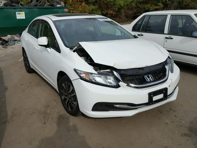 19XFB2F80DE287334 - 2013 HONDA CIVIC EX თეთრი ფოტო 1