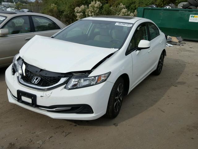 19XFB2F80DE287334 - 2013 HONDA CIVIC EX თეთრი ფოტო 2
