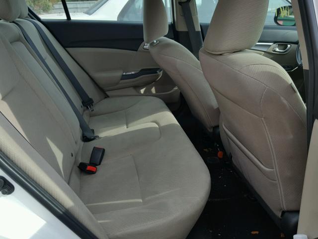 19XFB2F80DE287334 - 2013 HONDA CIVIC EX თეთრი ფოტო 6