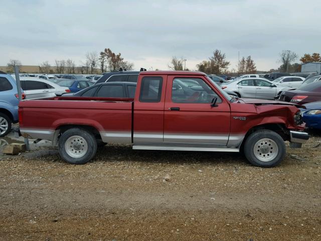 1FTCR14U9MPB00441 - 1991 FORD RANGER RED photo 3