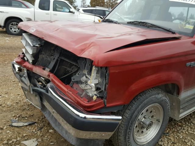 1FTCR14U9MPB00441 - 1991 FORD RANGER RED photo 9