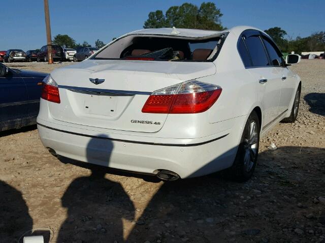 KMHGC4DF7BU114001 - 2011 HYUNDAI GENESIS 4. WHITE photo 4