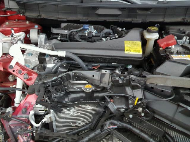 JN8AT2MT1HW392916 - 2017 NISSAN ROGUE S RED photo 7