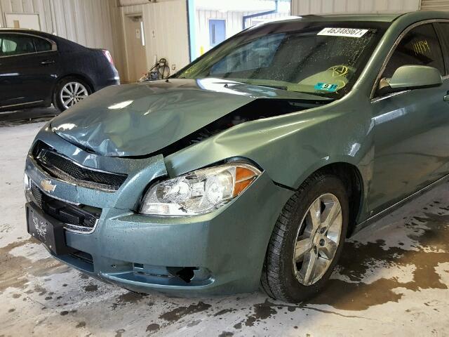 1G1ZH57B99F234239 - 2009 CHEVROLET MALIBU 1LT GREEN photo 9