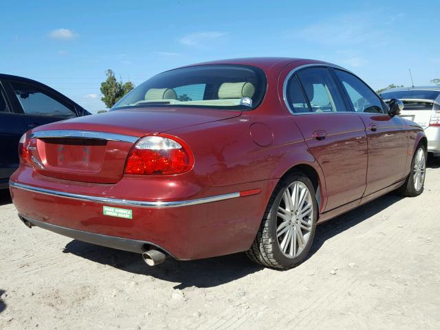 SAJWA01A78FN85300 - 2008 JAGUAR S-TYPE BURGUNDY photo 4