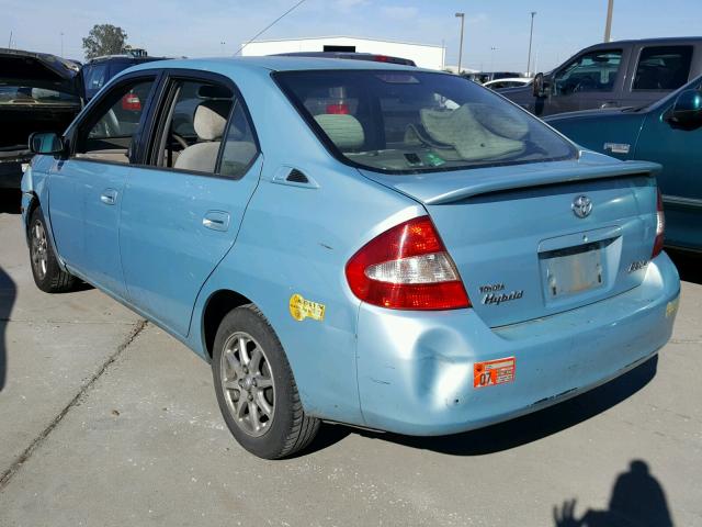 JT2BK12U510028623 - 2001 TOYOTA PRIUS TEAL photo 3