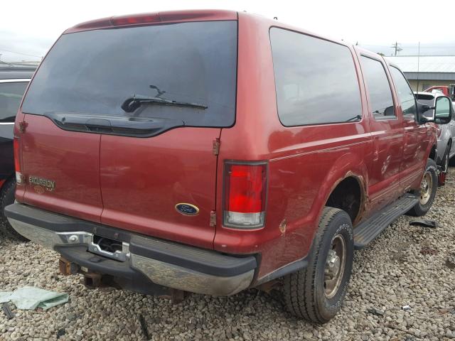 1FMNU41S3YEB39874 - 2000 FORD EXCURSION RED photo 4