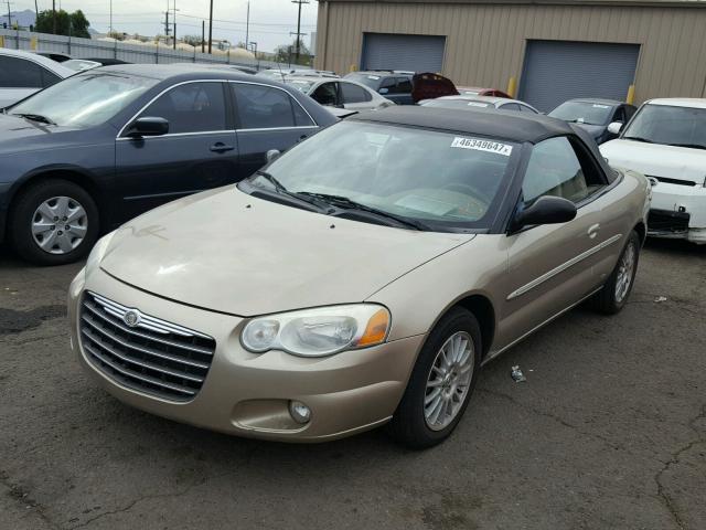 1C3EL55R14N384563 - 2004 CHRYSLER SEBRING LX GOLD photo 2