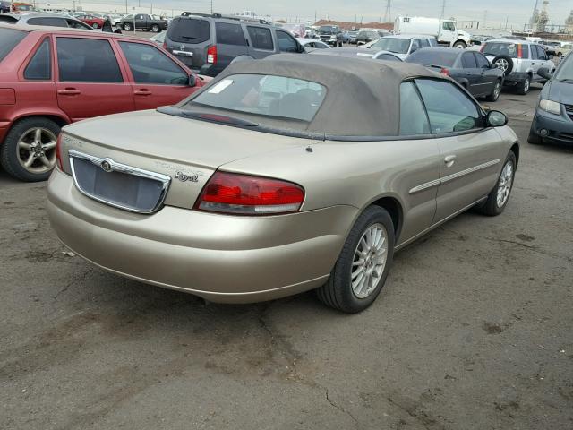 1C3EL55R14N384563 - 2004 CHRYSLER SEBRING LX GOLD photo 4