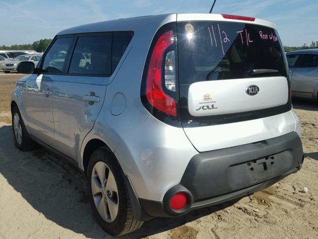 KNDJN2A22F7807900 - 2015 KIA SOUL SILVER photo 3