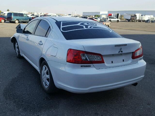 4A32B2FF6CE009154 - 2012 MITSUBISHI GALANT FE WHITE photo 3