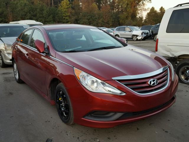 5NPEB4ACXEH875743 - 2014 HYUNDAI SONATA GLS RED photo 1