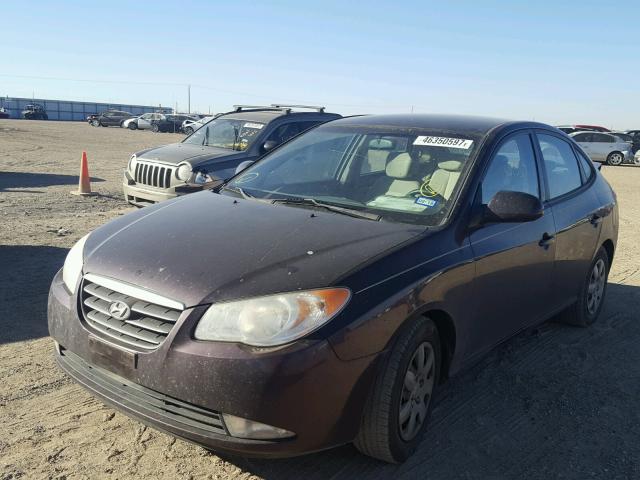 KMHDU46D89U625951 - 2009 HYUNDAI ELANTRA GL PURPLE photo 2