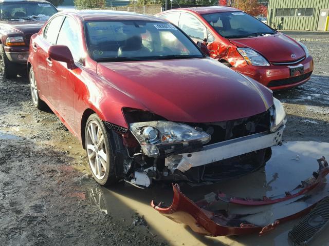 JTHBK262275026361 - 2007 LEXUS IS 250 RED photo 1