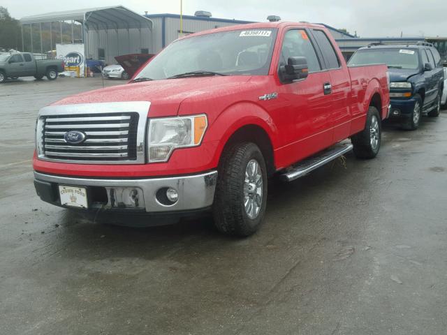 1FTEX1CM2CFA34772 - 2012 FORD F150 SUPER RED photo 2