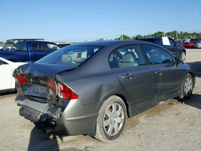 1HGFA16507L052738 - 2007 HONDA CIVIC LX GRAY photo 4