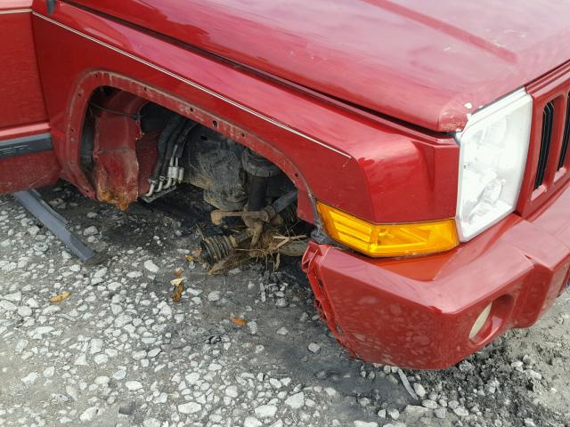 1J8HG48K56C252337 - 2006 JEEP COMMANDER RED photo 9