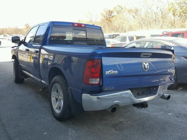 1D7RV1GTXBS705044 - 2011 DODGE RAM 1500 BLUE photo 3