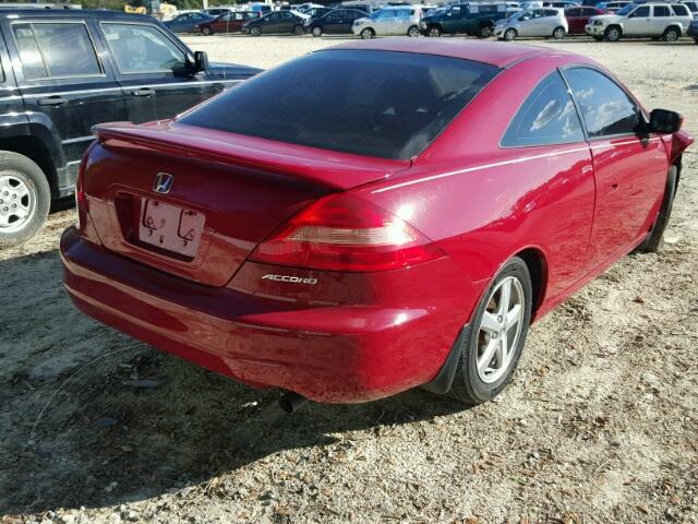 1HGCM72504A025596 - 2004 HONDA ACCORD EX RED photo 4