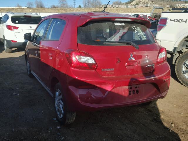 ML32A4HJ5HH005303 - 2017 MITSUBISHI MIRAGE SE RED photo 3