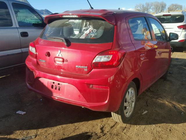 ML32A4HJ5HH005303 - 2017 MITSUBISHI MIRAGE SE RED photo 4