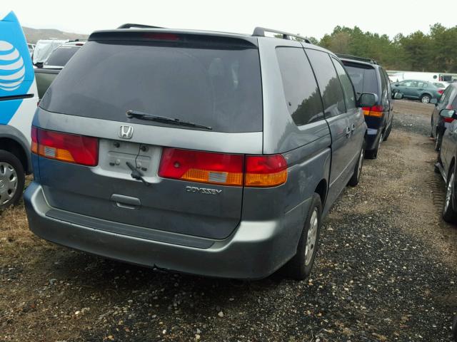 2HKRL18012H551875 - 2002 HONDA ODYSSEY EX GRAY photo 4