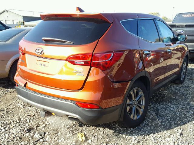 5XYZUDLB9DG079281 - 2013 HYUNDAI SANTA FE S ORANGE photo 4