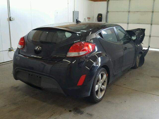 KMHTC6AD8EU208910 - 2014 HYUNDAI VELOSTER B BLACK photo 4