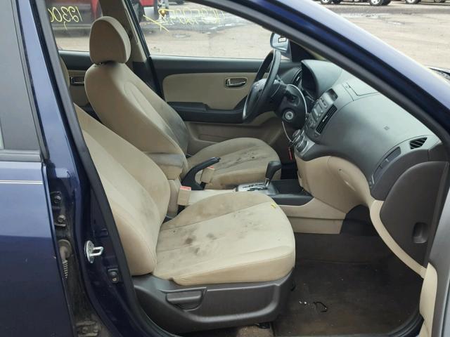 KMHDU4ADXAU913952 - 2010 HYUNDAI ELANTRA BL BLUE photo 5