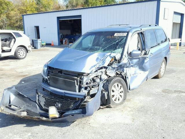 5FNRL387X8B038091 - 2008 HONDA ODYSSEY EX BLUE photo 2