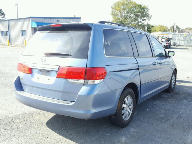 5FNRL387X8B038091 - 2008 HONDA ODYSSEY EX BLUE photo 4