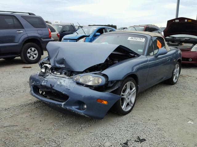 JM1NB353750413366 - 2005 MAZDA MX-5 MIATA BLUE photo 2