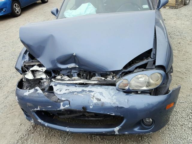 JM1NB353750413366 - 2005 MAZDA MX-5 MIATA BLUE photo 7