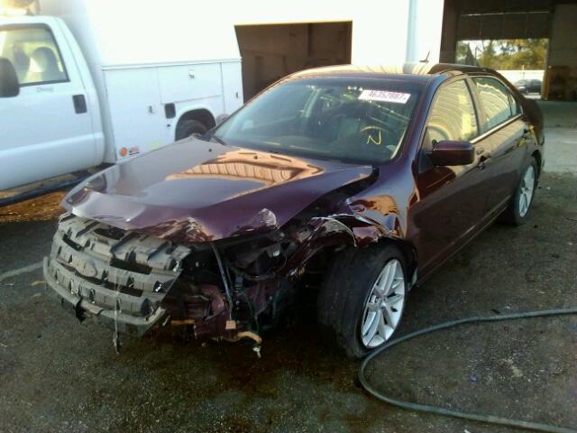 3FAHP0JA7CR349754 - 2012 FORD FUSION SEL PURPLE photo 2