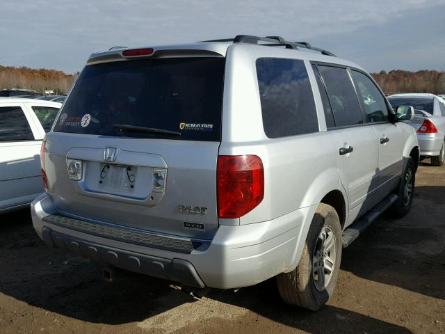 2HKYF18694H559524 - 2004 HONDA PILOT EXL SILVER photo 4