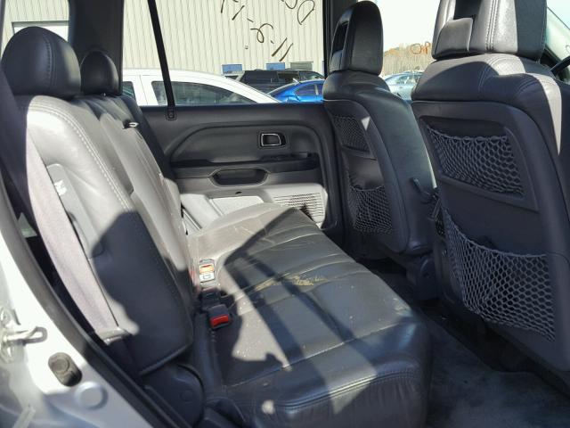 2HKYF18694H559524 - 2004 HONDA PILOT EXL SILVER photo 6