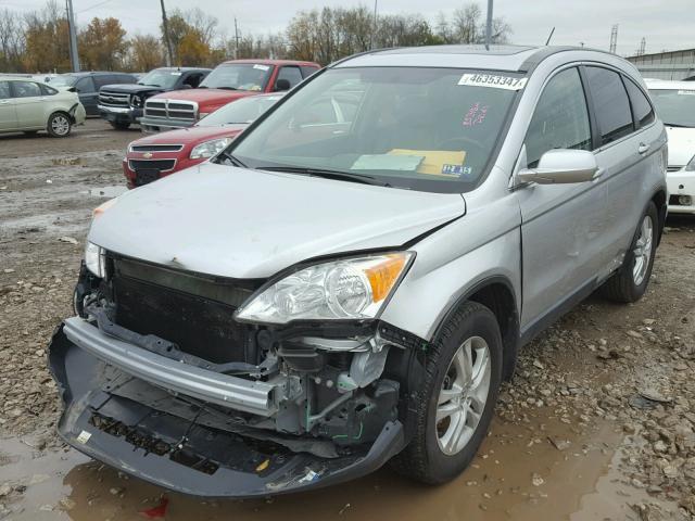 JHLRE4H78BC034676 - 2011 HONDA CR-V EXL SILVER photo 2