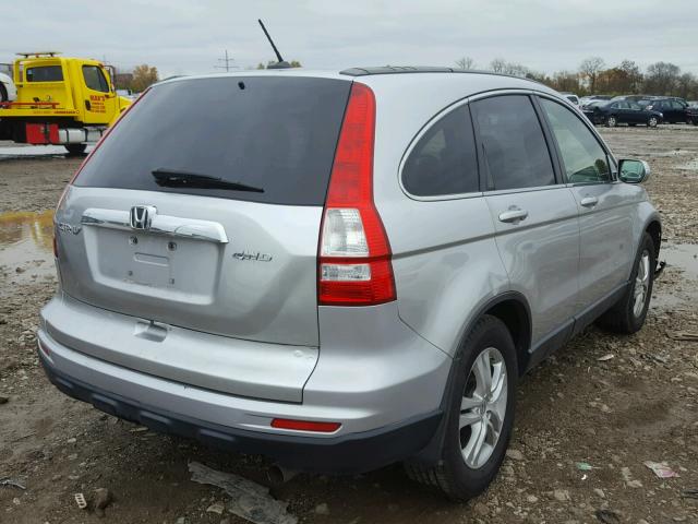 JHLRE4H78BC034676 - 2011 HONDA CR-V EXL SILVER photo 4